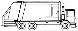 Illustration d'&eacute;quipement de compactage &agrave; chargement arri&egrave;re