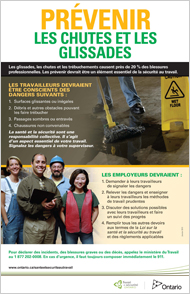 Affiche : Prévenir les chutes et les glissades