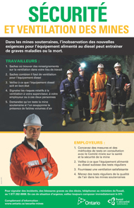 Affiche : SSécurité et ventilation des mines
