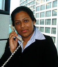 Photo of a female supervisor on the telephone