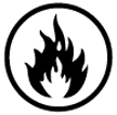 Symbole de Catégorie B - Matières inflammables et combustibles
