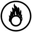 Symbole de Catégorie C  - Matières comburantes