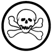 Symbole de Catégorie D, Division 1 - Matières ayants des effets toxiques immédiate et graves